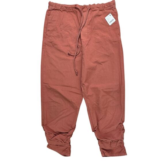 Free People Light Parachute Pants Womens XS Brown Baggy Jogger Cotton 90s Slouch - Picture 1 of 7